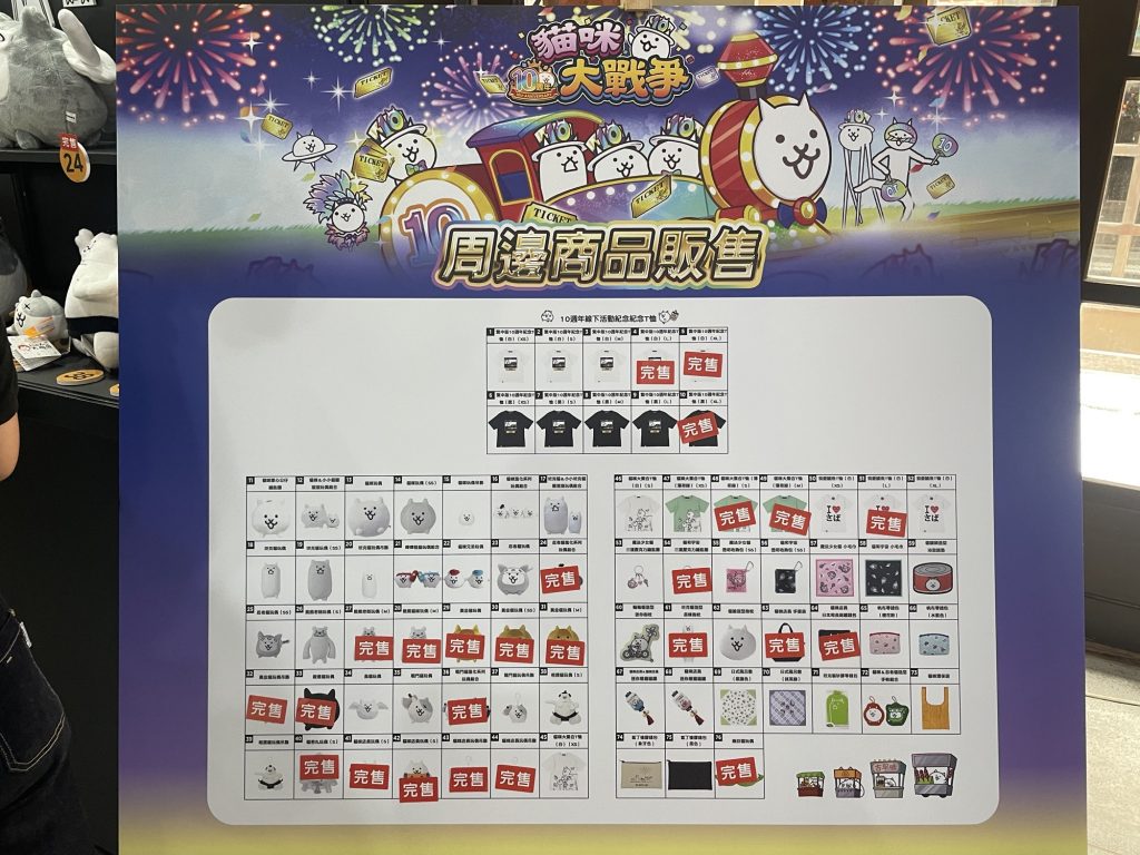 周邊商品完售
